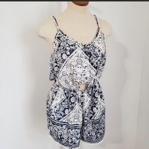 Chelsea &Violet Floral Print Romper, Sleev…